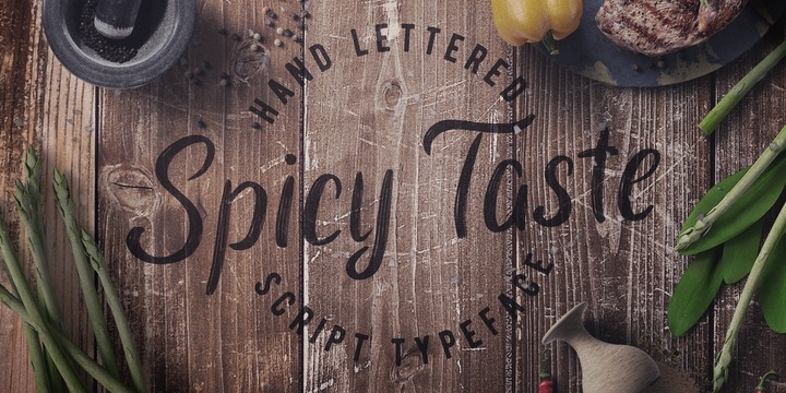 Beispiel einer Spicy Taste-Schriftart